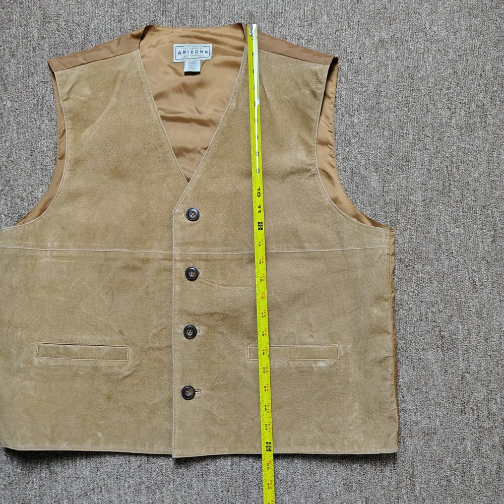 VINTAGE ARIZONA JEAN COMPANY Vest Men L Brown Leather Western Casual - Picture 6 of 7